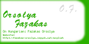 orsolya fazakas business card